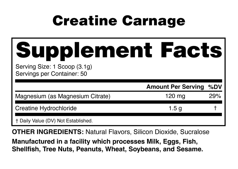Anabolic Warfare Creatine Carnage HCL