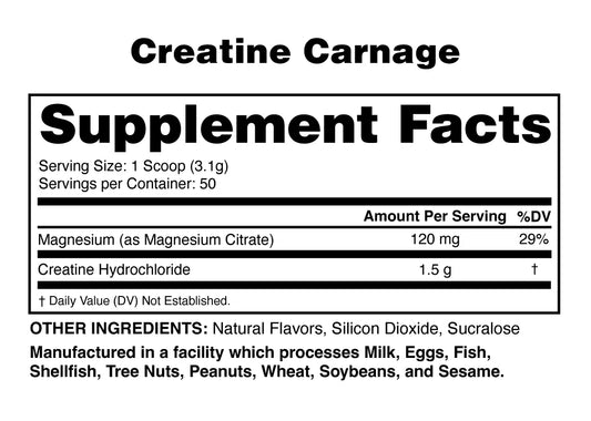 Anabolic Warfare Creatine Carnage HCL