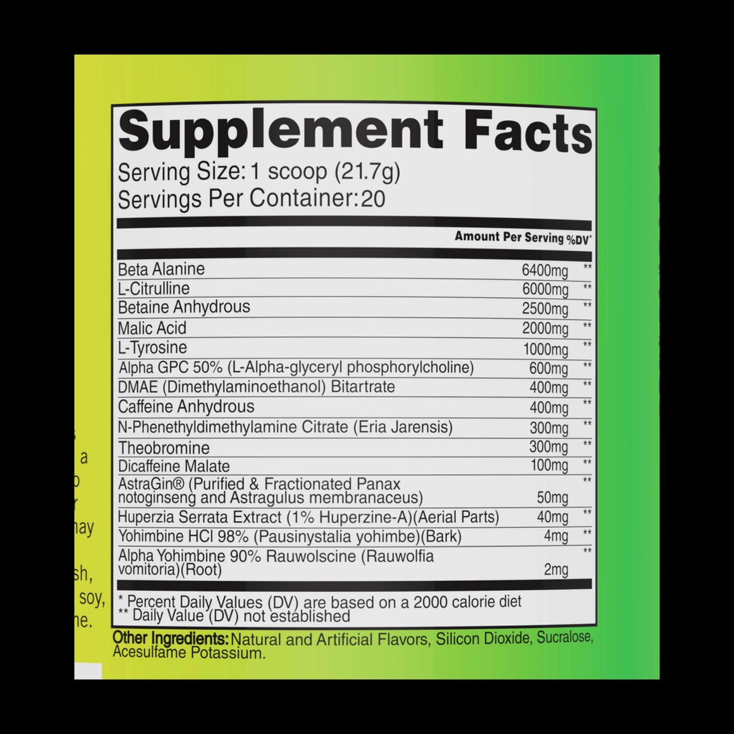 Live Evolved Phasic - Extreme High Stim Preworkout