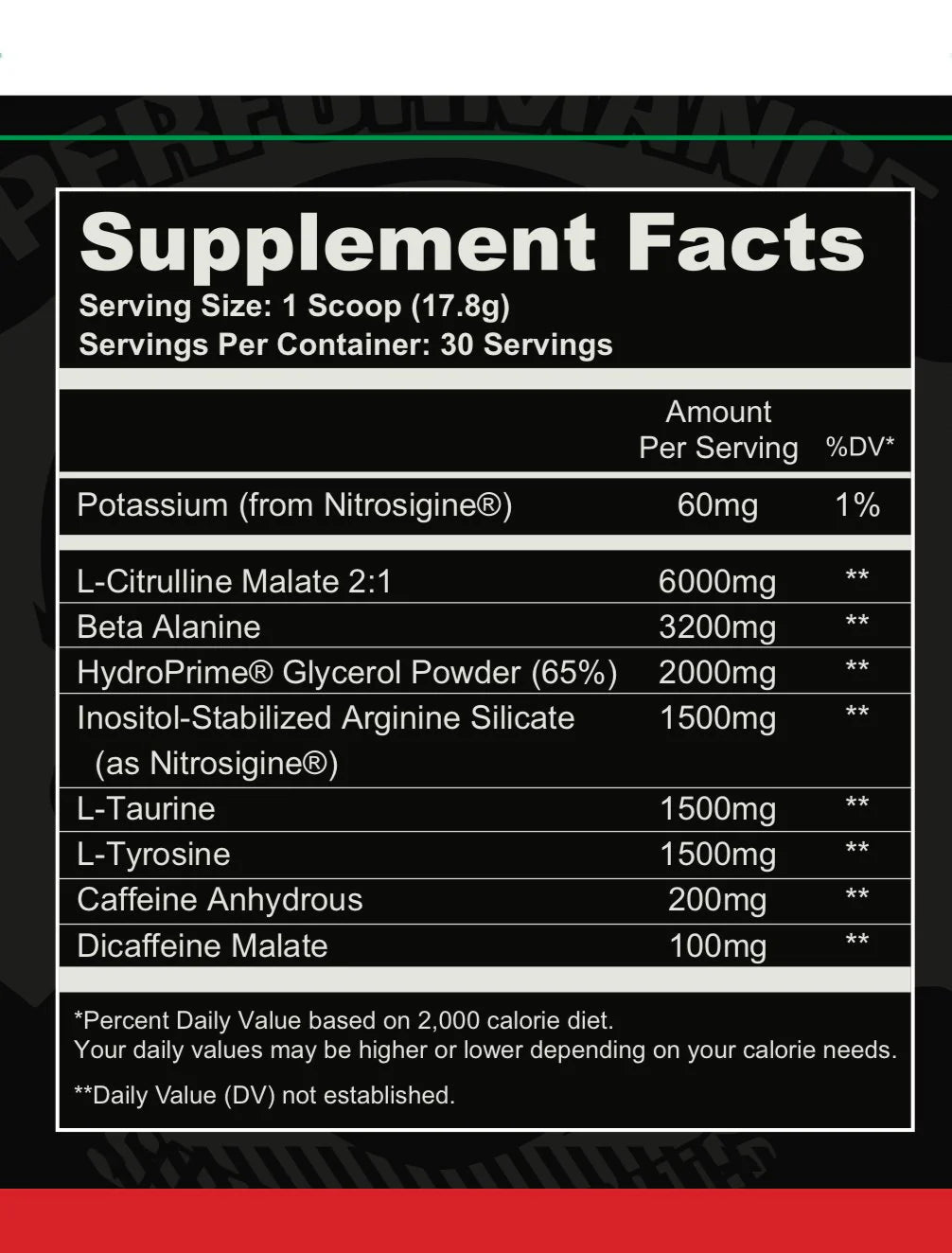 Performance Supplements Pre-Grow Preworkout